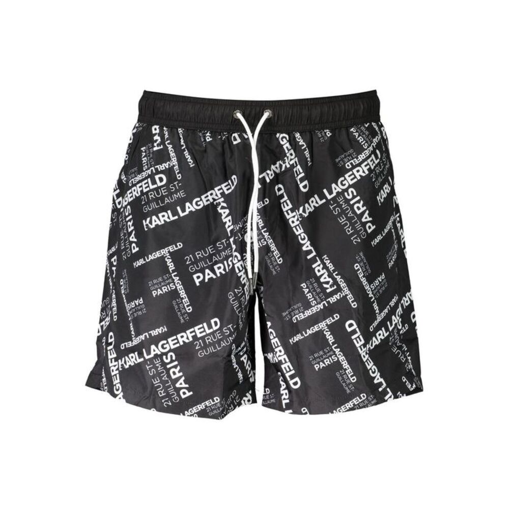 Karl Lagerfeld Black Polyester Men's Swim Men's Trunk